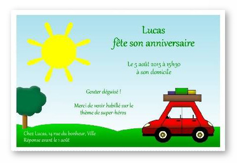 Faire-part de Multi. Un carton d'invitation  une fte pour enfant