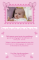 Miniature. Faire-Part : Faire part de naissance rose, avec photo, pour fille. Bb dans son lit.