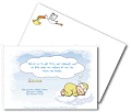 Miniature. Faire-Part : Faire part de naissance representant un bb qui dort dans un nuage.