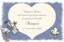 Miniature. Faire-Part : Faire part de naissance orné d'une cigogne.