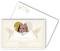 Miniature : Faire part de naissance avec photo orn de 2 colombes.