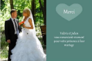 Miniature. Faire-Part : Carte de remerciement de mariage avec photo, couleurs et polices personnalisables.