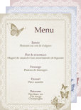 Miniature : Menu multicolor orn de papillons.