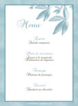 Miniature : Menu multicolor automnal compos de feuilles bleues.