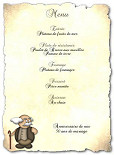 Miniature : Menu pour fter l'anniversaire (par exemple) d'un grand-pre