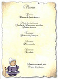 Miniature : Menu pour fter l'anniversaire (par exemple) d'une grand mre