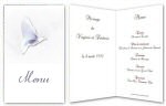 Miniature : Menu orn d'une colombe bleue.