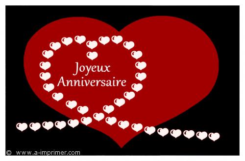 Carte Postale Gratuite A Imprimer Anniversaire Gros Coeur