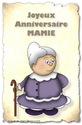 Carte Postale Gratuite A Imprimer Anniversaire Pour Mamie