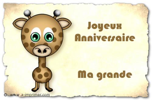 Une jolie girage pour un joyeux anniversaire ma grande