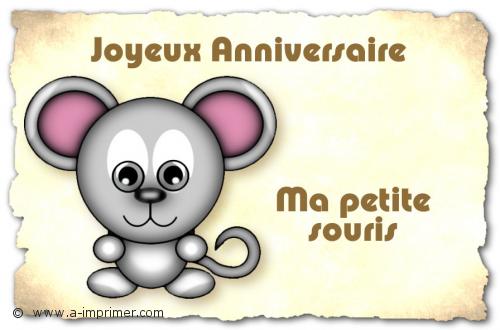 Une jolie petite souris pour un joyeux anniversaire.