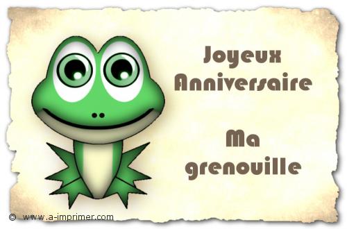 Une petite grenouille pour un joyeux anniversaire.