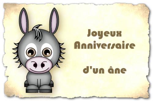 Joyeux anniversaire d'un ne.