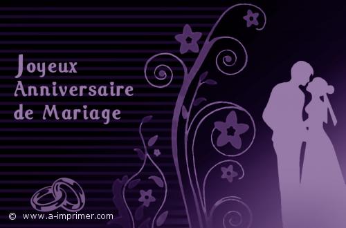 Anniversaire de mariage Carte postale d'anniversaire de mariage orné d'un couple qui s'embrasse