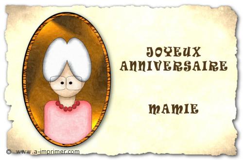 Une carte d'anniversaire pour sa mamie