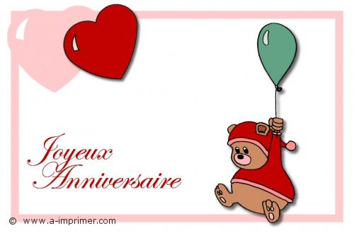 Petit ourson Pour souhaiter un anniversaire à un enfant, offrez ce petit ourson.