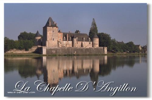 Carte postale de la Chapelle D'angillon dans le Cher.