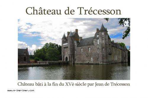 Carte postale du Chteau de Trcesson en Bretagne.
