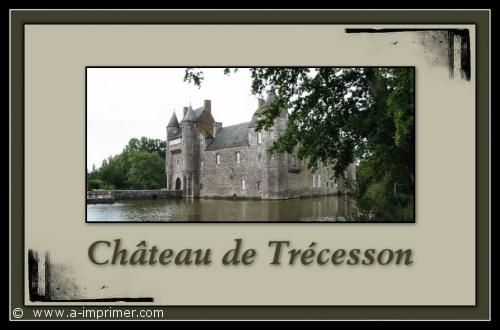 Château de Trécesson Carte postale du Château de Trécesson en Bretagne.