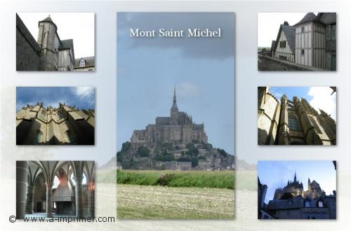 Carte postale du Mont St Michel en Normandie.