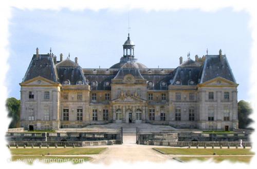 Vaux le vicomte Carte postale du château de Vaux le vicomte en Ile de France.