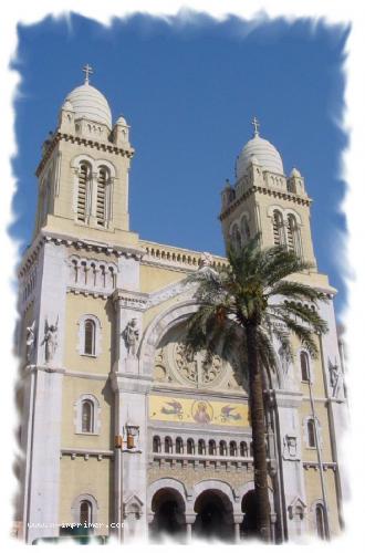 Carte postale de St Vincent de Paul en Tunisie.