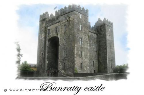 Bunratty castle<br>Irlande Carte postale de Bunratty castle en Irlande.