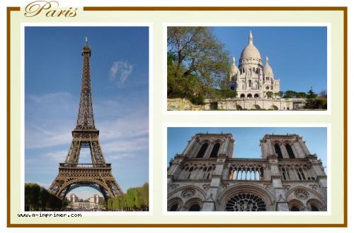 Carte postale gratuite à imprimer Architecture - Paris - A-Imprimer.com