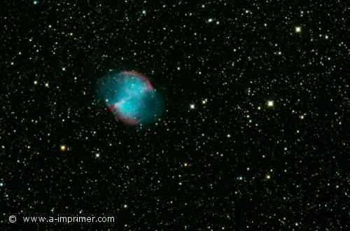 Carte postale de M27. Astronomie.