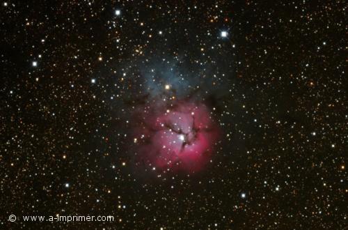 Carte postale de la nbuleuse trifid. Astronomie.