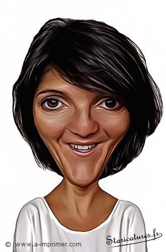 Florence Foresti Carte postale caricaturale de Florence Foresti