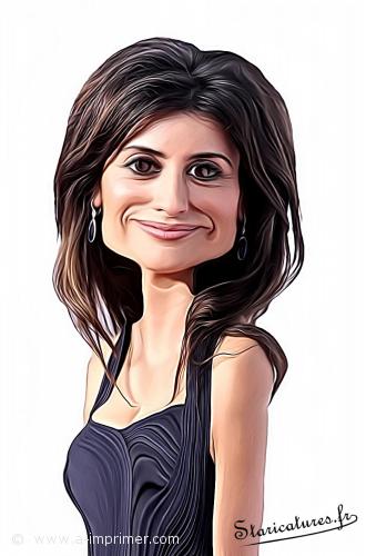 Penelope Cruz Carte postale caricaturale de Penelope Cruz