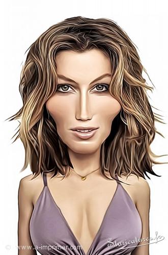 Jessica Biel Carte postale caricaturale de Jessica Biel