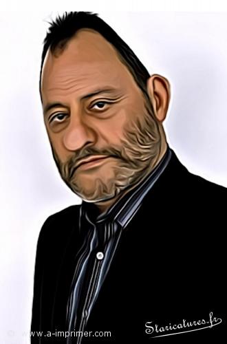 Jean Reno Carte postale caricaturale de Jean Reno