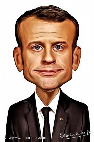 Emmanuel Macron Carte postale caricaturale de Emmanuel Macron