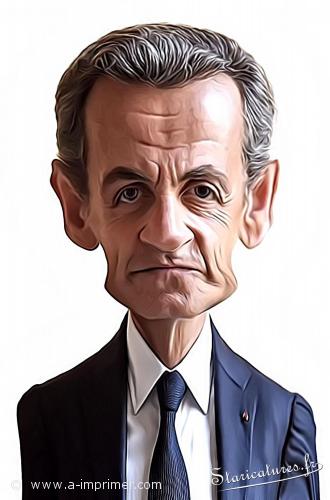 Nicolas Sarkozy Carte postale caricaturale de Nicolas Sarkozy