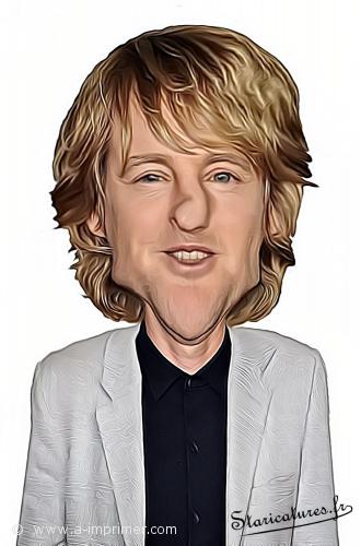 Owen Wilson Carte postale caricaturale de Owen Wilson