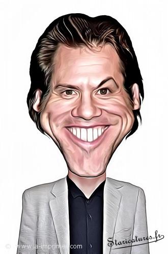 Jim Carrey Carte postale caricaturale de Jim Carrey