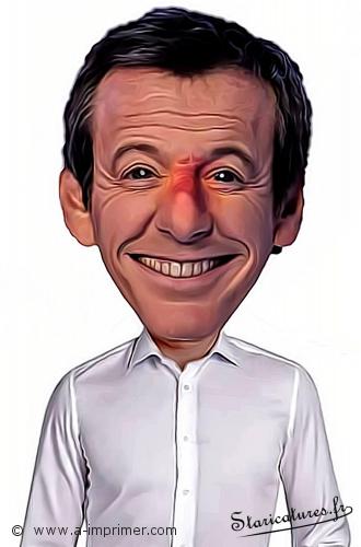 Jean-Luc Reichmann Carte postale caricaturale de Jean-Luc Reichmann
