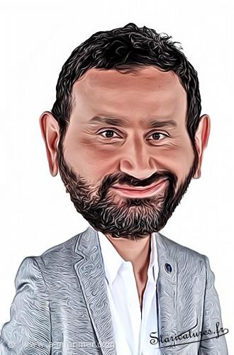 Cyril Hanouna Carte postale caricaturale de Cyril Hanouna