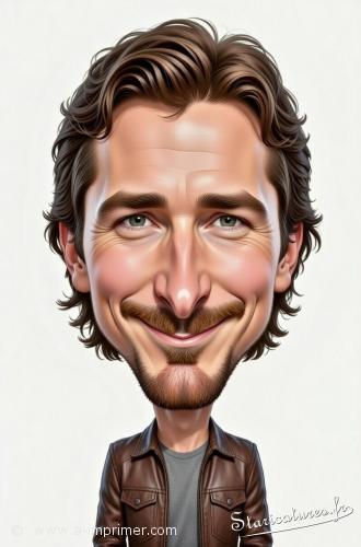 Christian Bale Carte postale caricaturale de Bale Christian