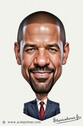 Denzel Denzel Carte postale caricaturale de Denzel Denzel