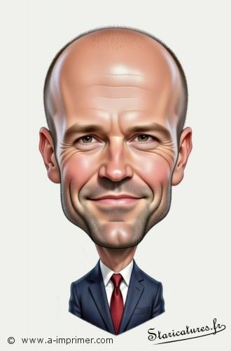 Jason Statham Carte postale caricaturale de Statham Jason