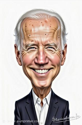 Joe Biden Carte postale caricaturale de Biden Joe