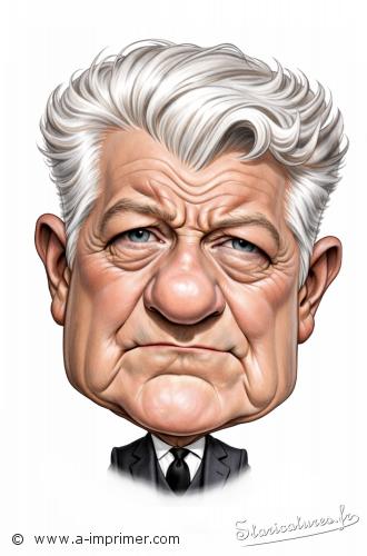 Jean Gabin Carte postale caricaturale de Gabin Jean