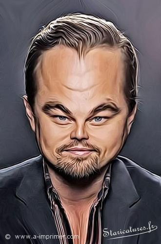 Leonardo Dicaprio Carte postale caricaturale de Leonardo Dicaprio