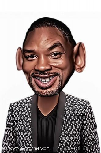 Will Smith Carte postale caricaturale de Will Smith