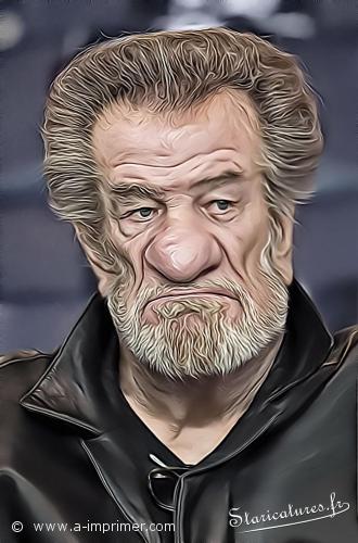 Eddy Mitchell Carte postale caricaturale de Eddy Mitchell
