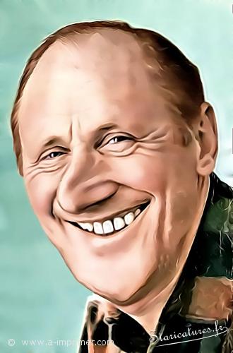Bourvil Carte postale caricaturale de Bourvil