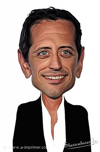 Gad Elmaleh Carte postale caricaturale de Gad Elmaleh